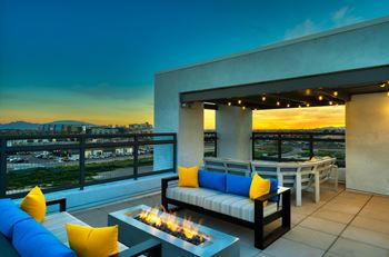 Rooftop entertainment space